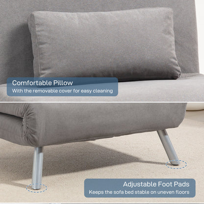 Single Snow Flannel Chair Bed - Grey