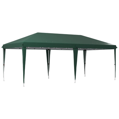 6 x 3 m Pop-Up Steel Frame Gazebo - Green