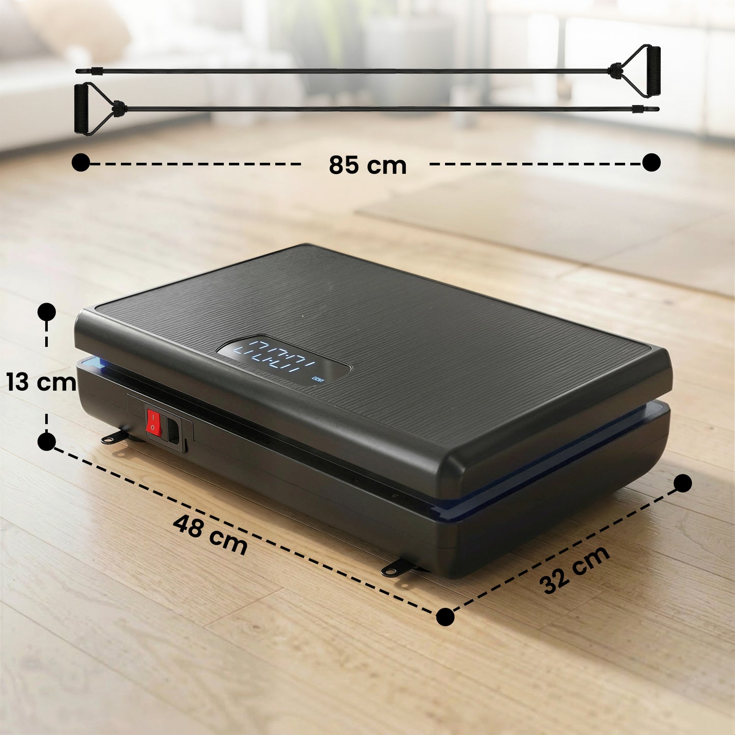 Vibration Plate Exercise Machine with 120 Speed Levels, 5 Programs, Quiet Vibrating Plate with Resistance Bands