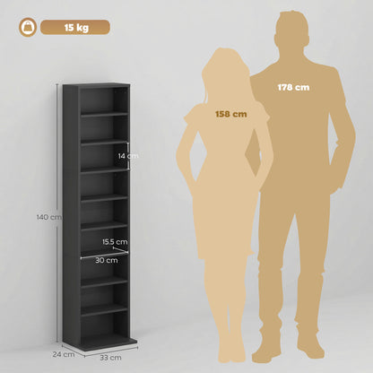 260 Narrow CD Storage Unit - Black