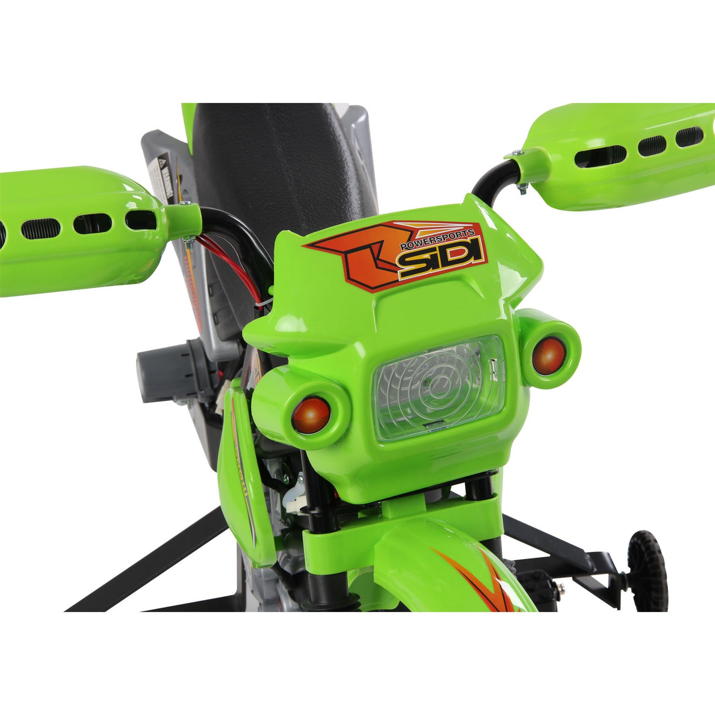 Kids Electric Motorbike, 6V Battery Powered Ride on Motorcycle with Training Wheels, Start-up Button, Pedal