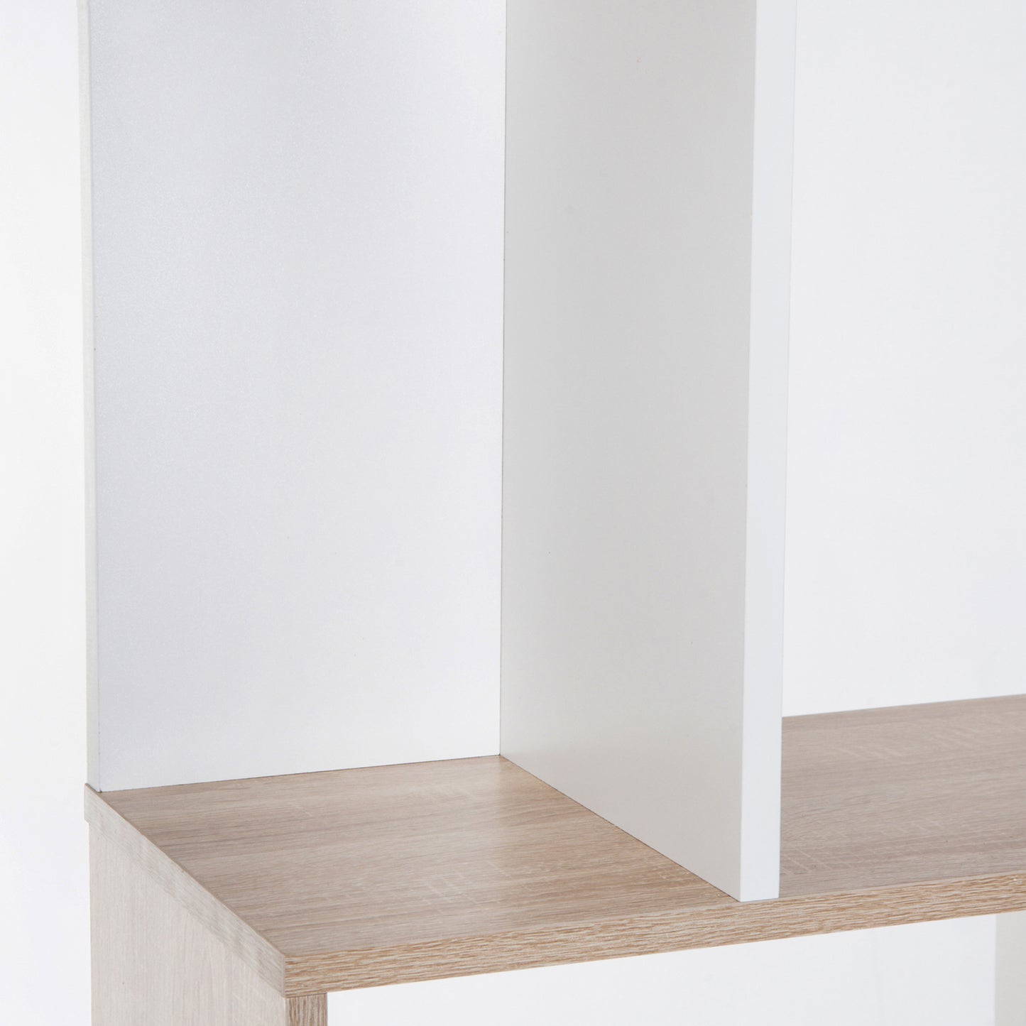 Bookcase, S-Shaped Wooden Bookshelf, 5/6 Tiers Freestanding Storage Shelf, Home Office Decorative Display Stand Rack