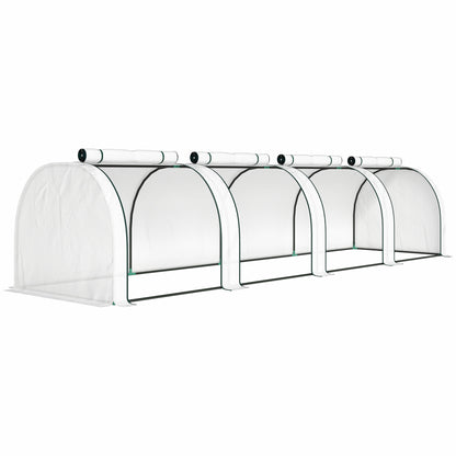 395 x 100 cm Low Tunnel Greenhouse - White