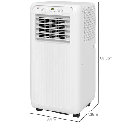7,000 BTU Mobile Air Conditioner for Room up to 26m², with Dehumidifier, 24H Timer, Wheels, Window Mount Kit