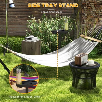9.4ft Hammock Stand with Side Tray Stand, Steel Frame Hammock Net Stand, for String-style, Brazilian-style, Flat-style