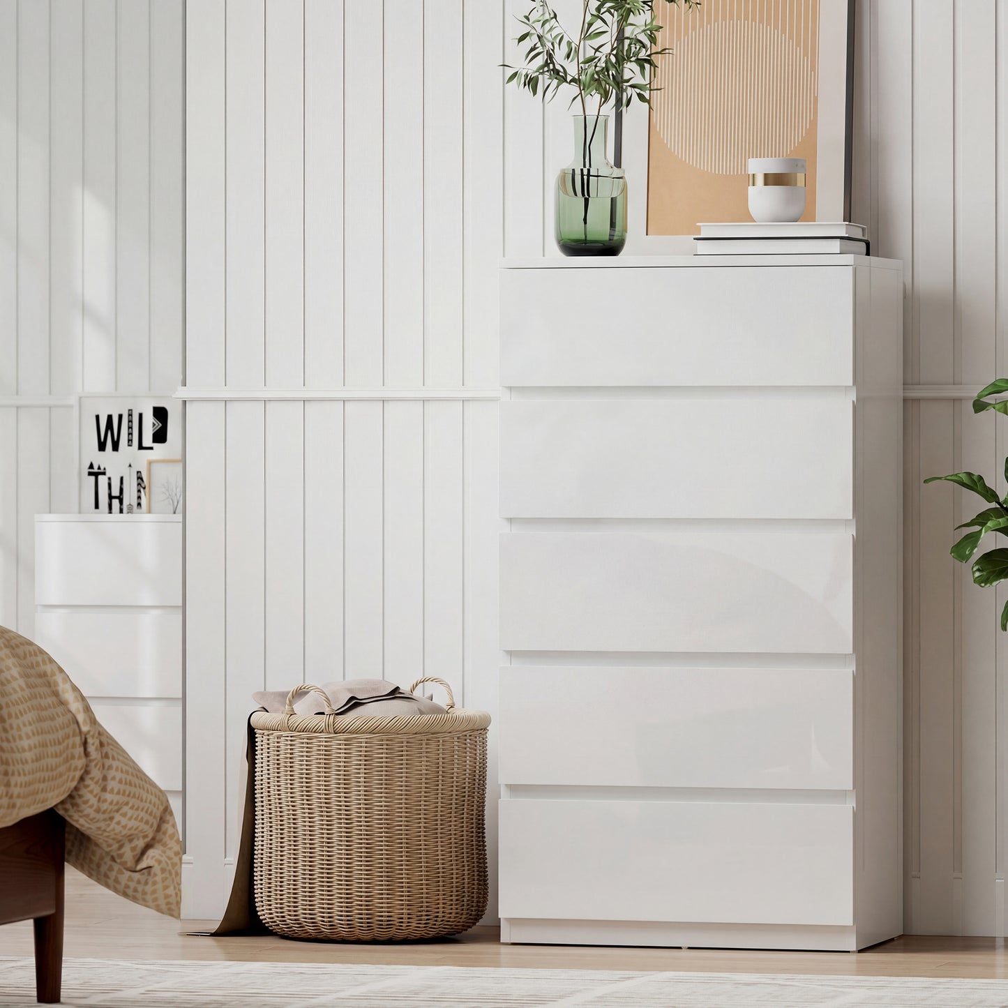 Chest of Drawers, 5-Drawer Storage Cabinets, Modern Dresser, Storage Drawer Unit for Bedroom