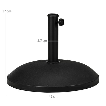 25 kg Parasol Base, Heavy Duty Concrete Patio Umbrella Stand with Adjustable Knob