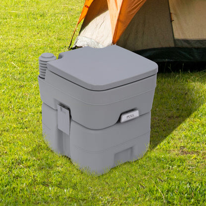 Portable Camping Toilet, 20L Flushable Porta Potty Portaloo with 2 Detachable Tanks