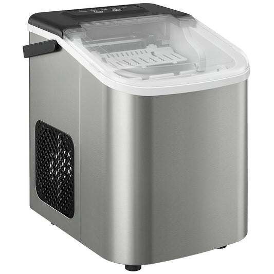 Ice Maker Machine Countertop, 9 Cubes Ready in 7 Mins, 12 KG in 24Hrs, 2 Sizes of Bullet, Self-Cleaning Ice Machine