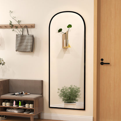 165cm Aluminium Frame Standing Mirror - Black