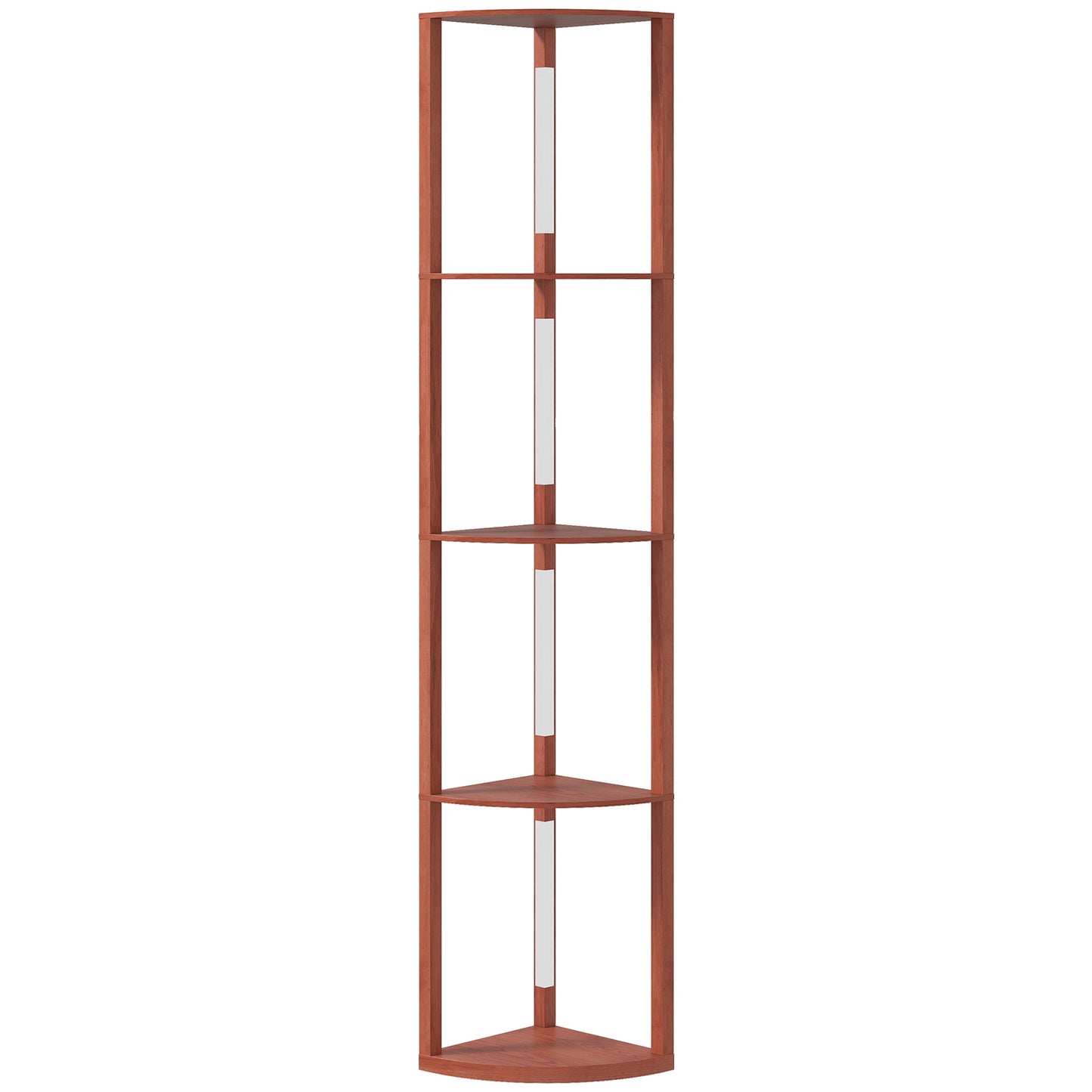 Corner Floor Lamp for Living Room Bedroom with Warm White LED Light, Modern Tall Standing Lamp, Brown