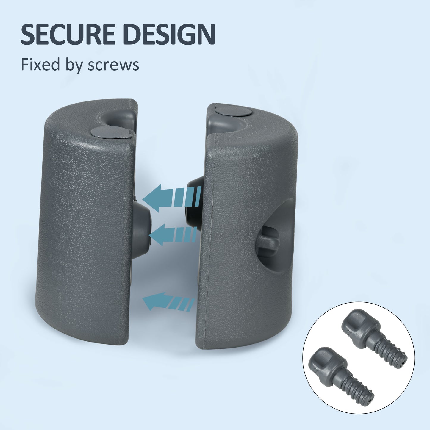 HDPE Tent Weights Set of 4, Canopy Weights, Fill with Water or Sand, 48KG