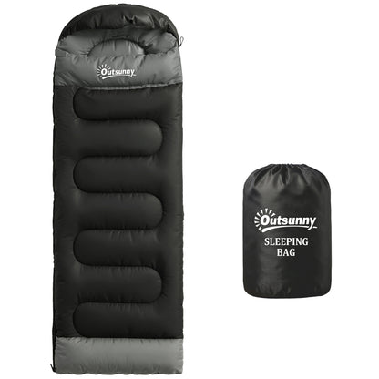 Sleeping Bag for Adults, Lightweight & Compact Sleeping Bag, 3 Seasons, Black