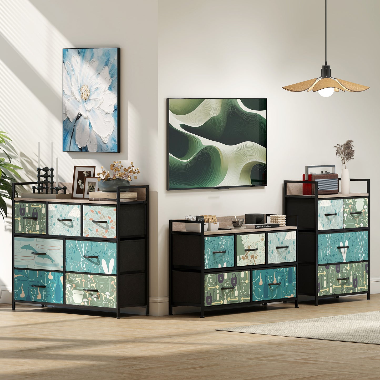 4-Drawer Chest of Drawers - Blue