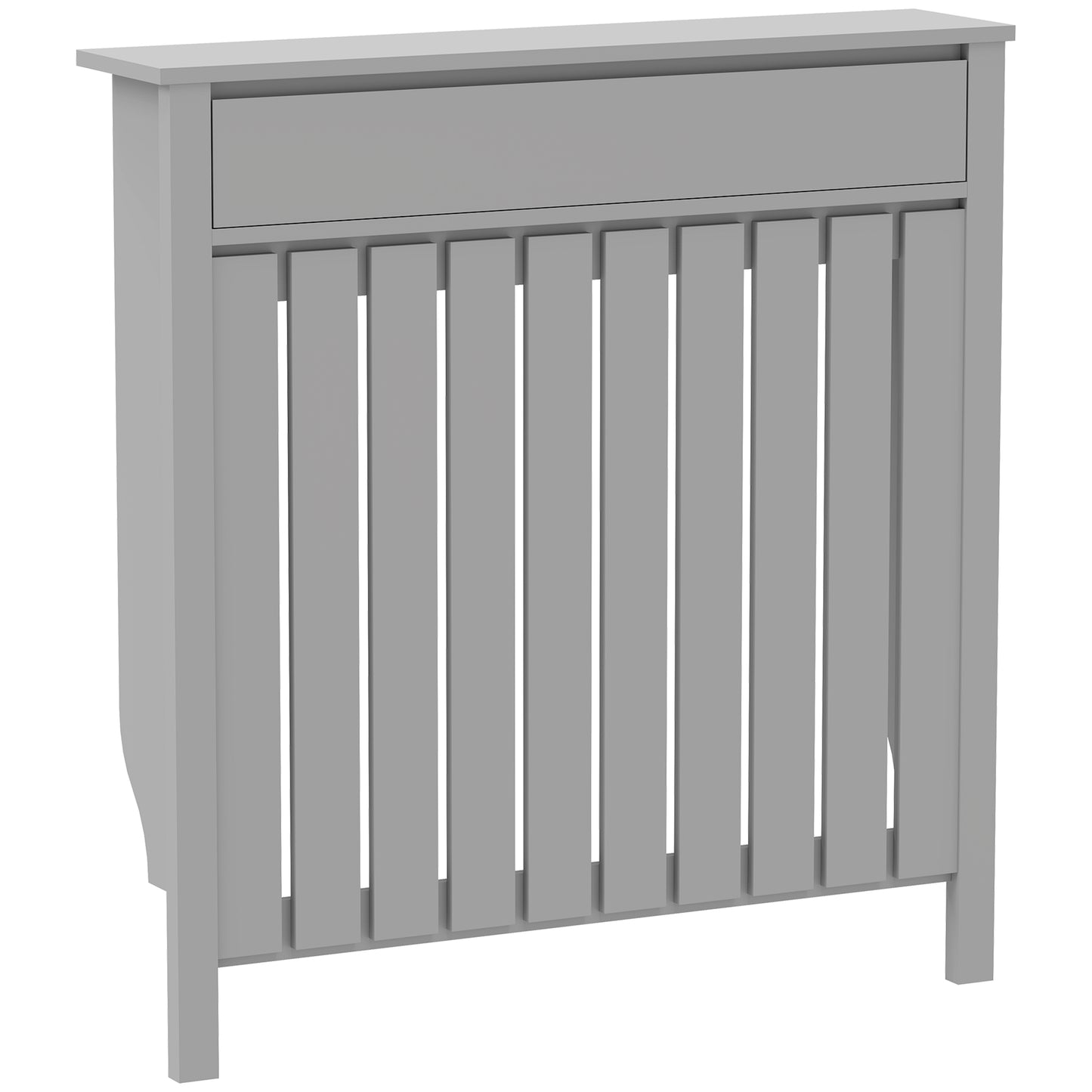 93 x 88.5cm Rustic-Look Radiator Cover - Grey