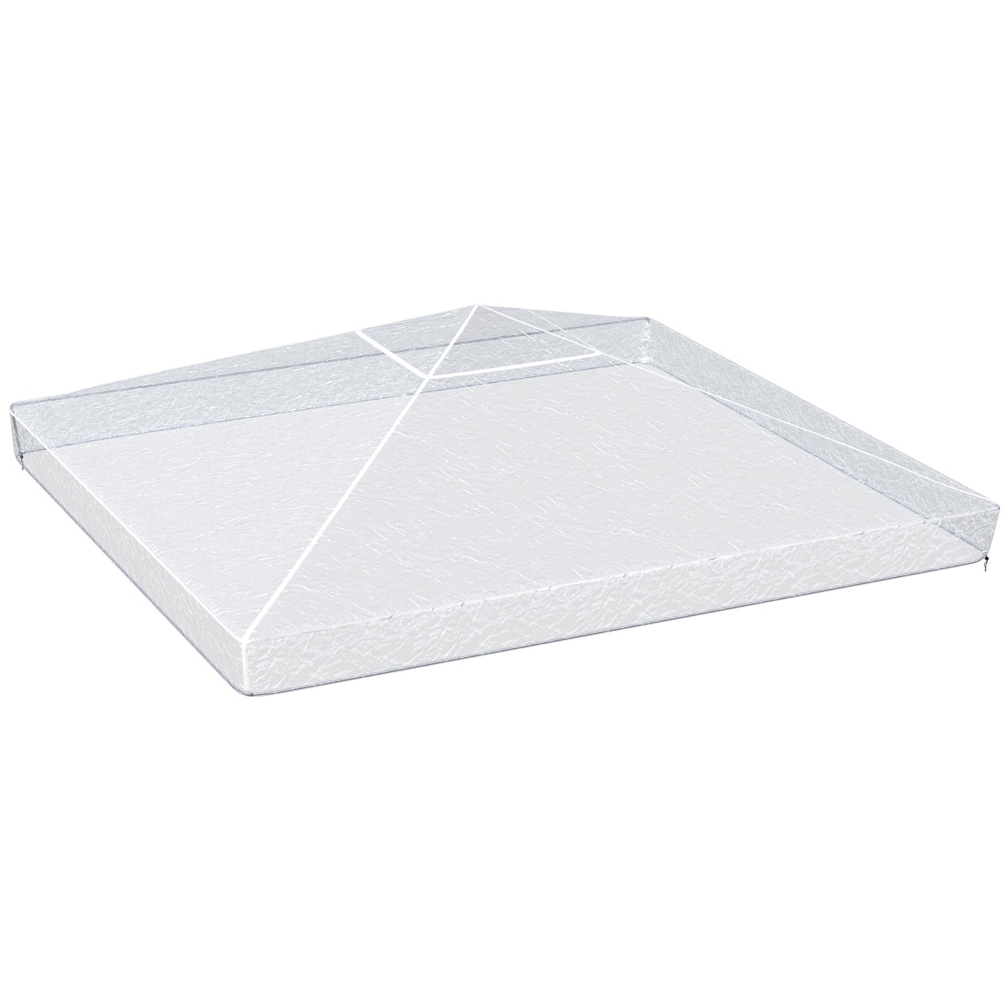 3 x 3 (m) Gazebo Protective Cover, Waterproof Transparent Gazebo Replacement Canopy Cover Top for Canopy and Tent