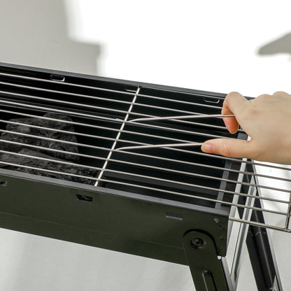 Foldable Charcoal Grill - Black