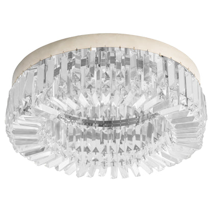 Crystal Chandeliers with Crystal Pendants, 8-Light Ceiling Light for Living Room, Bedroom Dining Room, Silver Tone