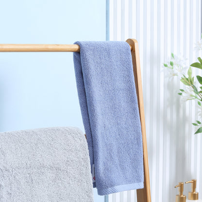 Freestanding Natural Bamboo Towel Rack with 3 Towel Rails and 3 Storage Shelves
