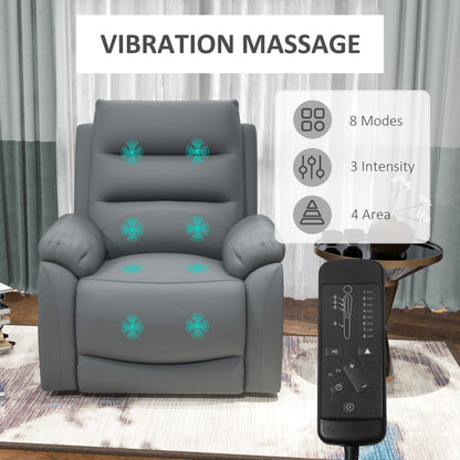 Electric Riser and Recliner for Elderly with 8 Vibration Massage, PU Leather Power Lift Recliner Chair for Living Room