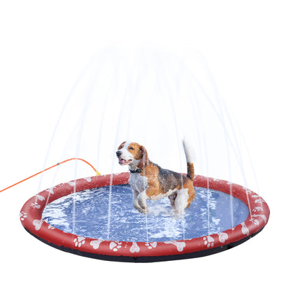 Dog Splash Pad, Pet Sprinkler Mat, Non-Slip Dog Paddling Pool
