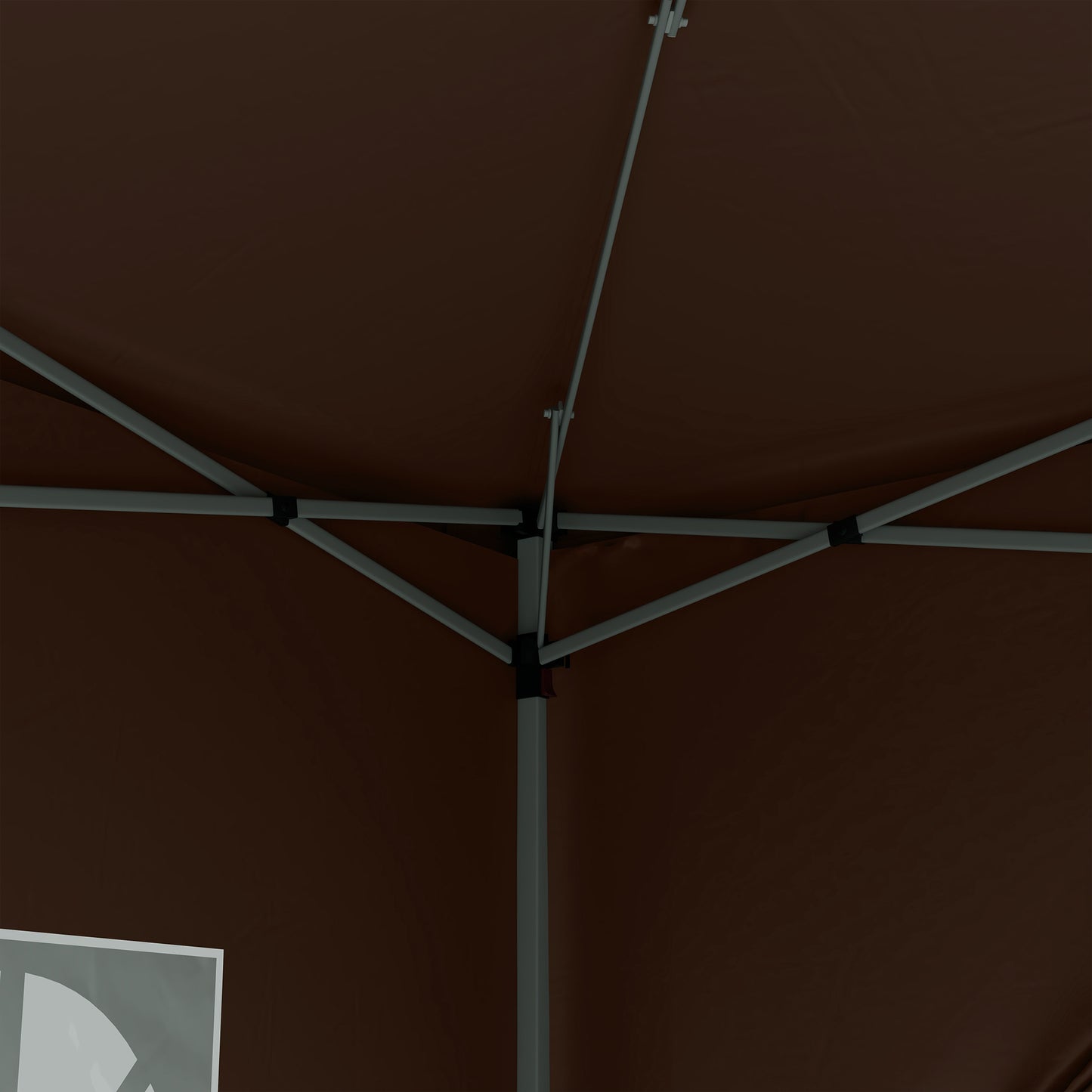 3x3(m) Pop-Up Gazebo, with Curtain Walls and Windows, Coffee