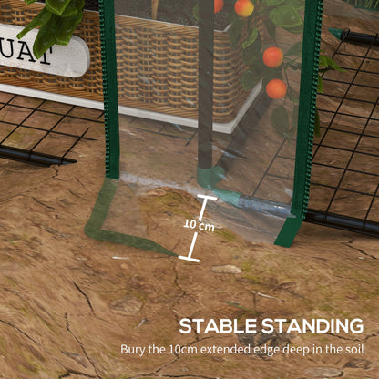 46 x 143cm Three-Shelf Mini Greenhouse - Clear