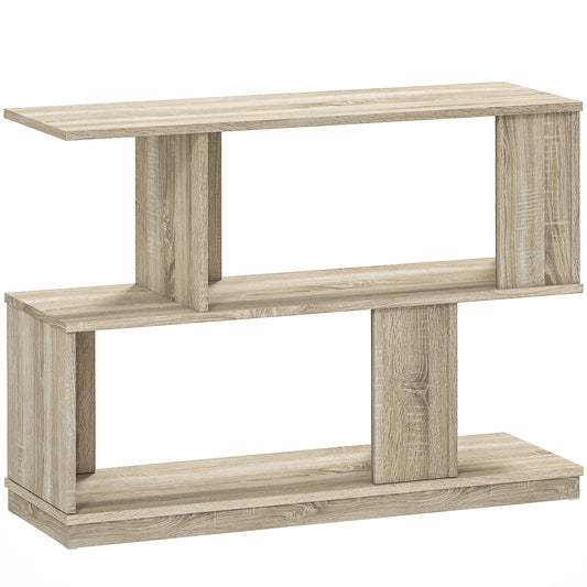 S-Shaped Side Table - Natural Wood Finish