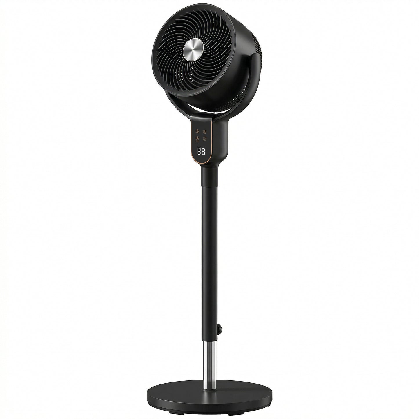 20 dB Silent Standing Fan for Bedroom, 42" Pedestal Fan with Remote, 90° Oscillating, 8 Speeds, Remote Control, Black