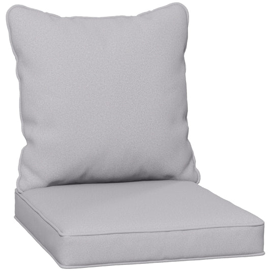 Seat and Back Padded Cushion Set, CUSHION ONLY - Light Grey