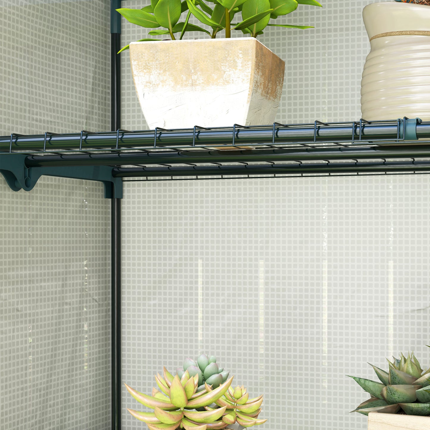 Four-Tier Mini Greenhouse - Grey/White