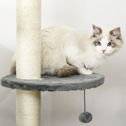 Floor to Ceiling Cat Tree for Indoor Cats, Kitten Tower, Condo, Multi-Layer Activity Center