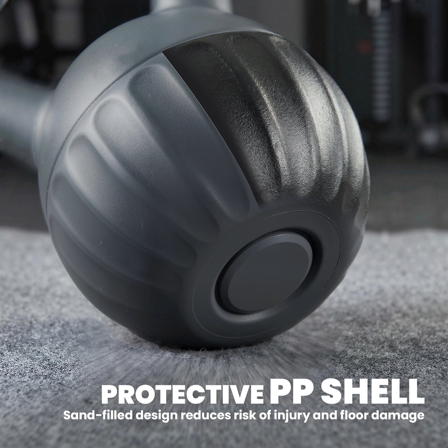 Kettlebell for Strength Training Kettle Bell with Non-Slip Handle 10 kg Grey
