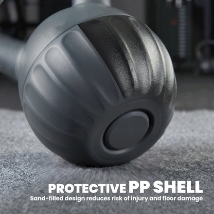 Kettlebell for Strength Training Kettle Bell with Non-Slip Handle 10 kg Grey