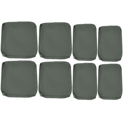 Replacement Cushion Cover Garden Rattan Patio Furniture Seat Cover Polyester Outdoor Deep Grey- No Cushion Included