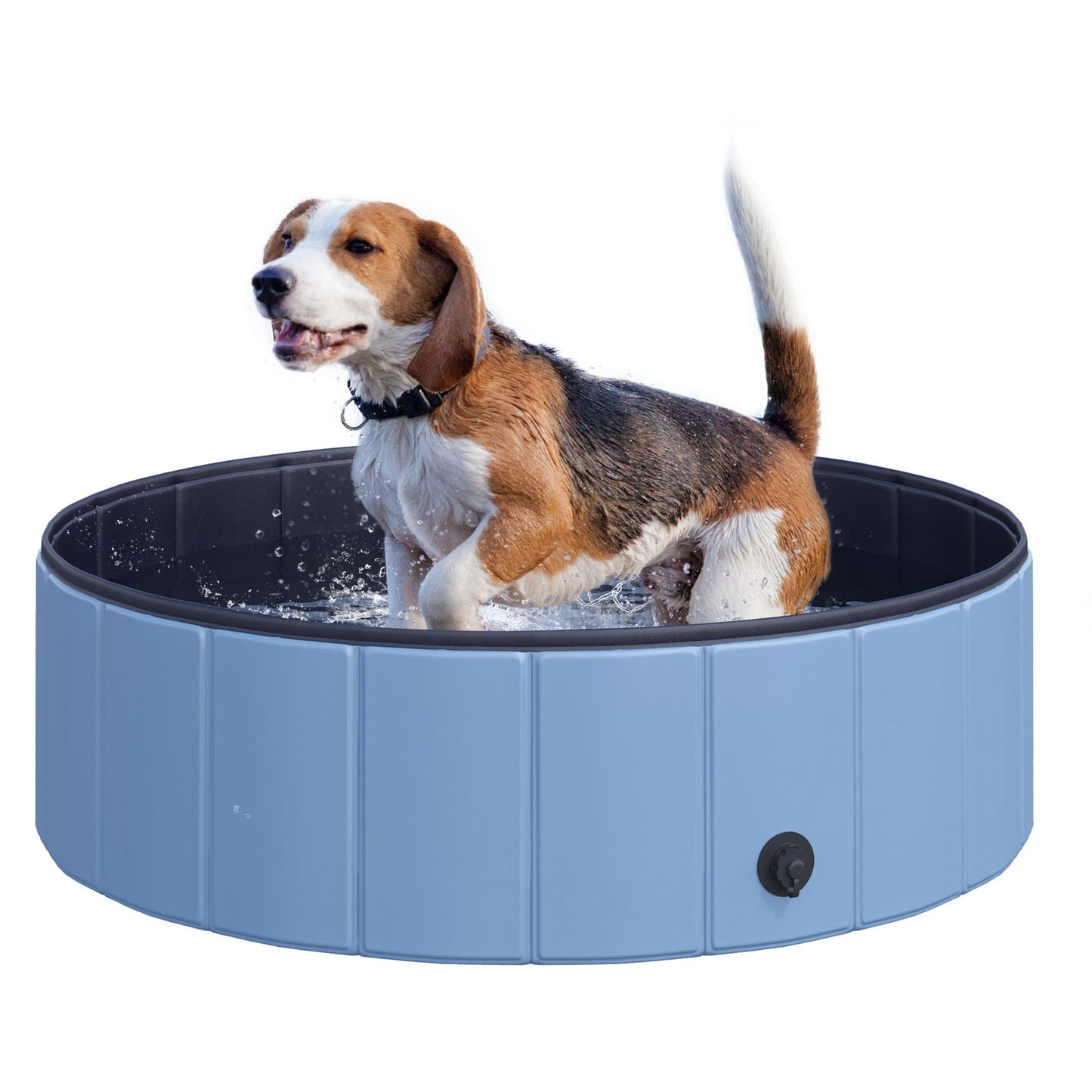 Foldable Dog Pool for Puppies and Ducks, Thickened PVC Dog Paddling Pool Bath Tub Hard Board