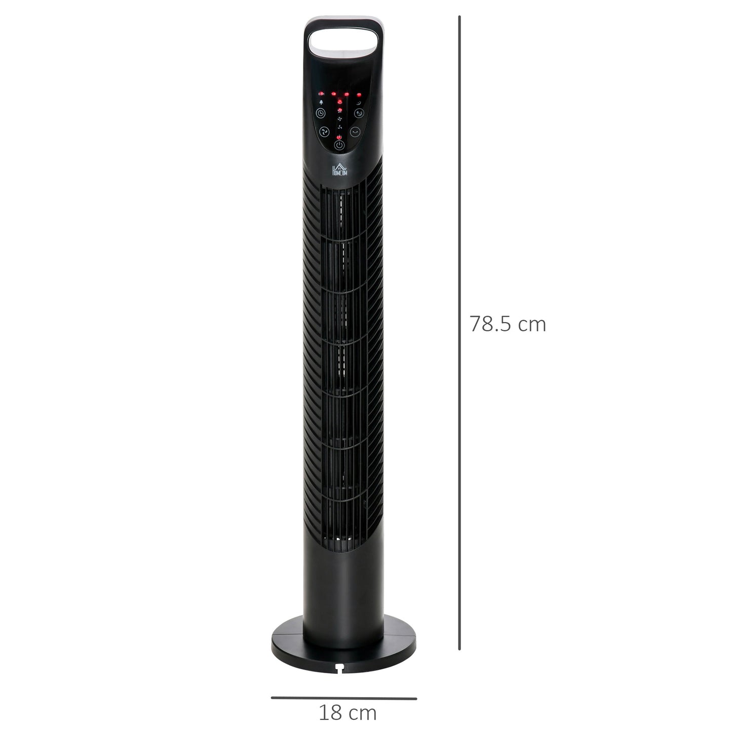 31 Inch Bladeless Oscillating Tower Fan with 70° Oscillation, Remote Control, 7.5H Timer, 3 Speed 3 Modes