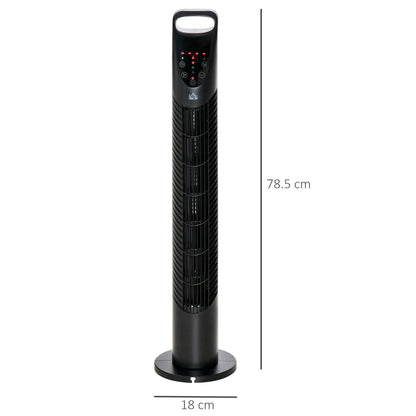31 Inch Bladeless Oscillating Tower Fan with 70° Oscillation, Remote Control, 7.5H Timer, 3 Speed 3 Modes