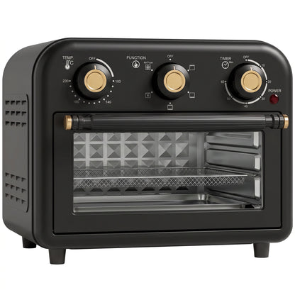 Air Fryer Toaster Oven, Convection Countertop Oven, with Adjustable Temperature and Timer, 12 L, Black