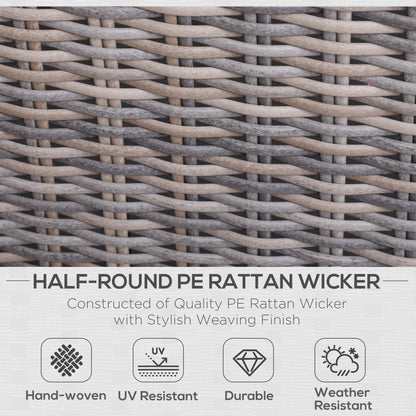 5 Piece Rattan Garden Furniture Set w/ 10cm Thick Cushions