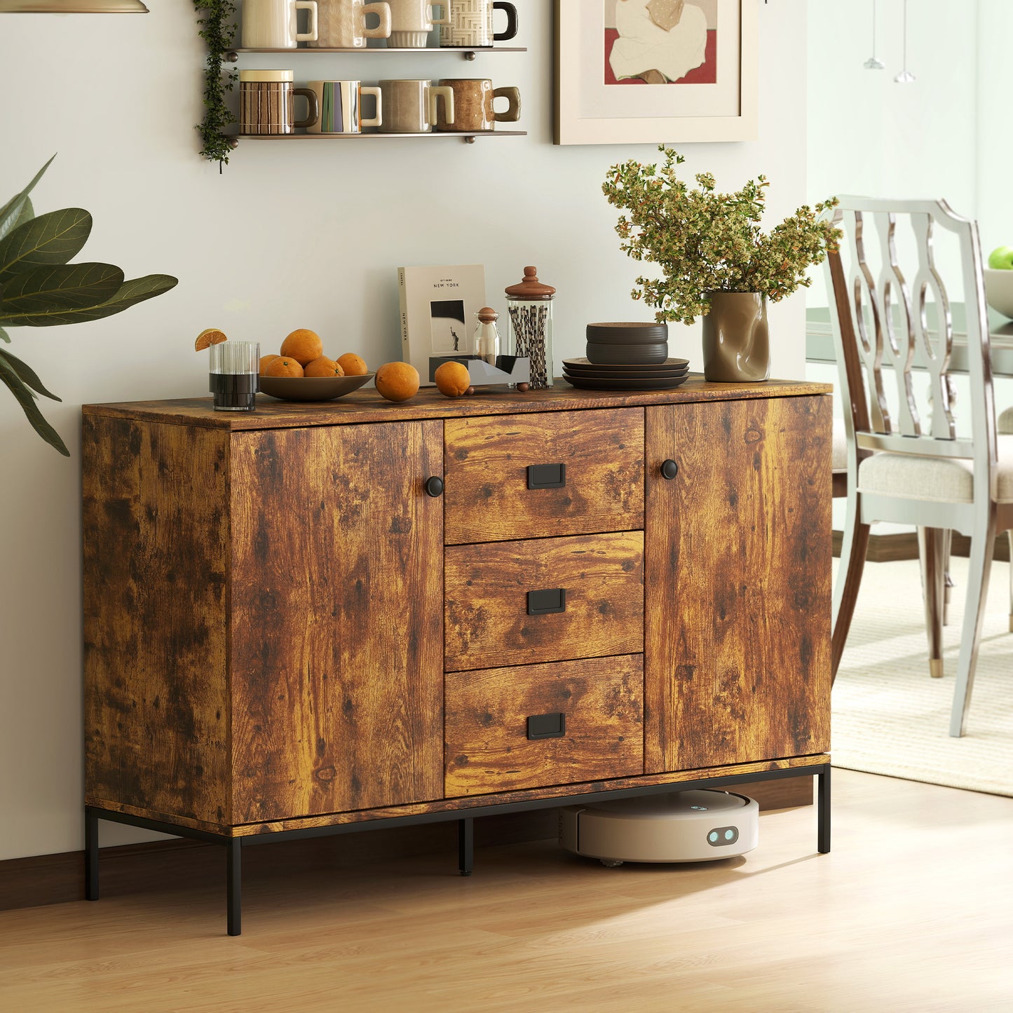 Modern Rustic Brown Sideboard