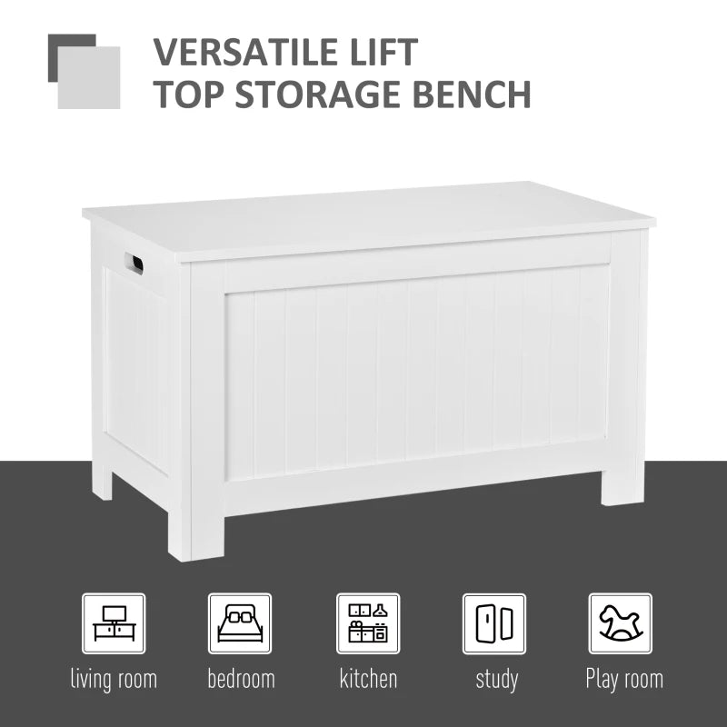 Lift Top Storage Box Organiser with Lid & Safety Hinges