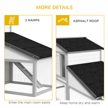 Large Barn Style Rabbit Hutch with Pull Out Tray and Ramp