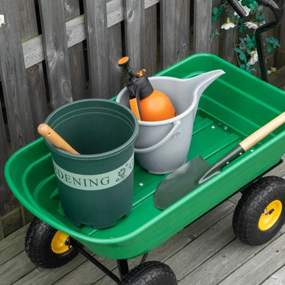 75 Litre Large Heavy Duty Garden Dump Tilt Trolley / Tipping Truck