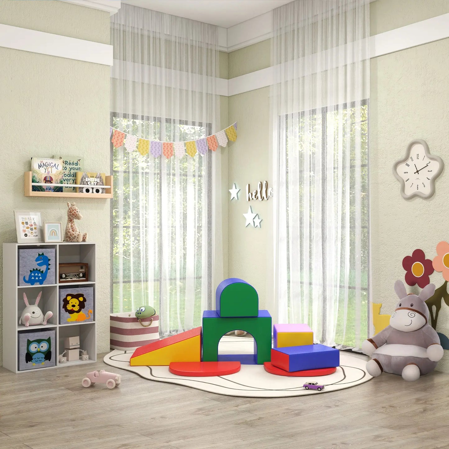 Multi-Coloured 7 Piece Soft Playset for Toddlers