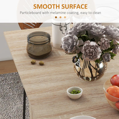 Foldaway Drop Leaf Dining Table with 2-Tier Shelving - Natural Wood Finish