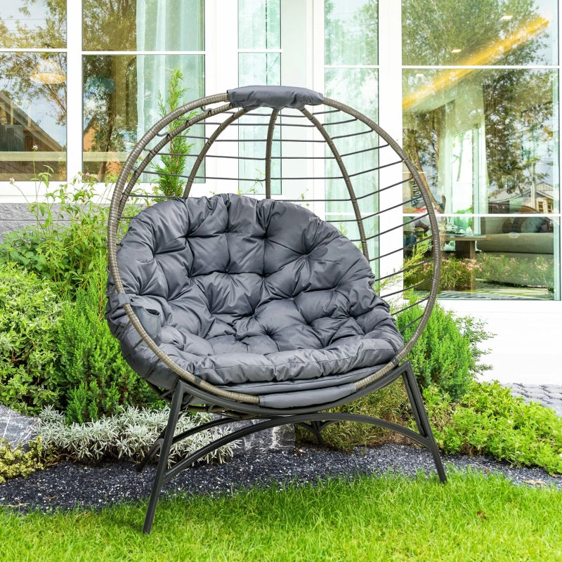 No Hang - Basket Egg Chair with Large Cushion