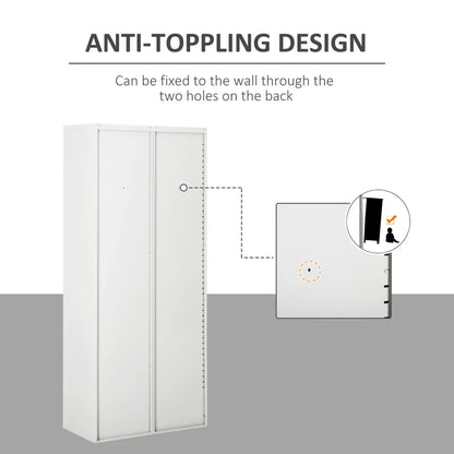 2-Door, 5-Compartment Filing Cabinet Cold Rolled Steel