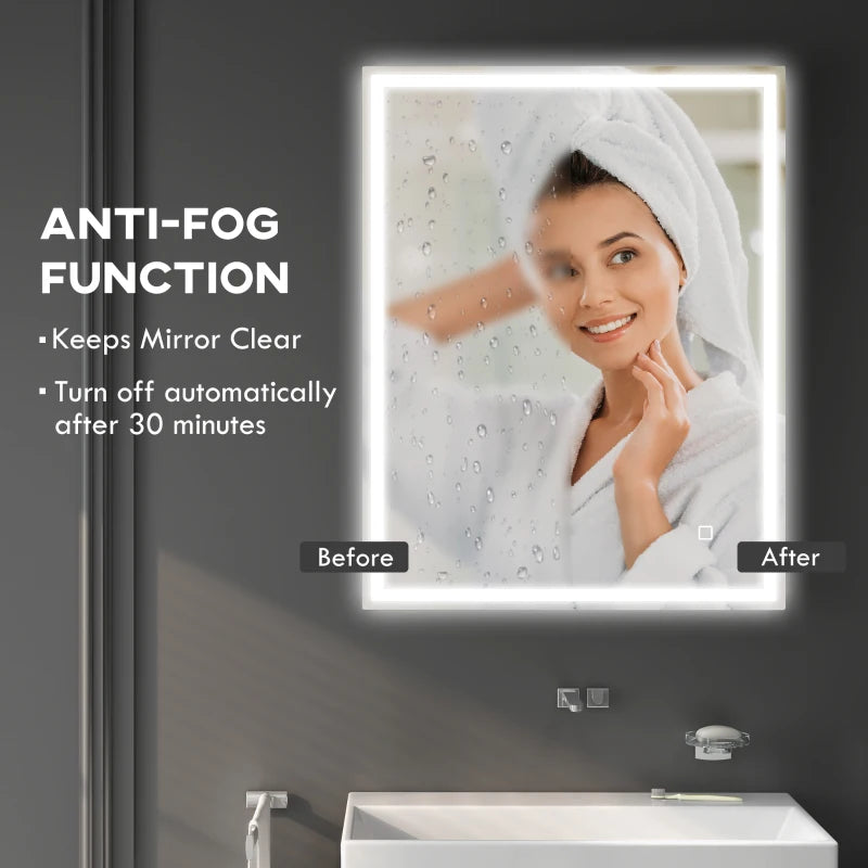 Anti Fog - LED - Bathroom Mirror with Dimmable Makeup Mirror / Lights