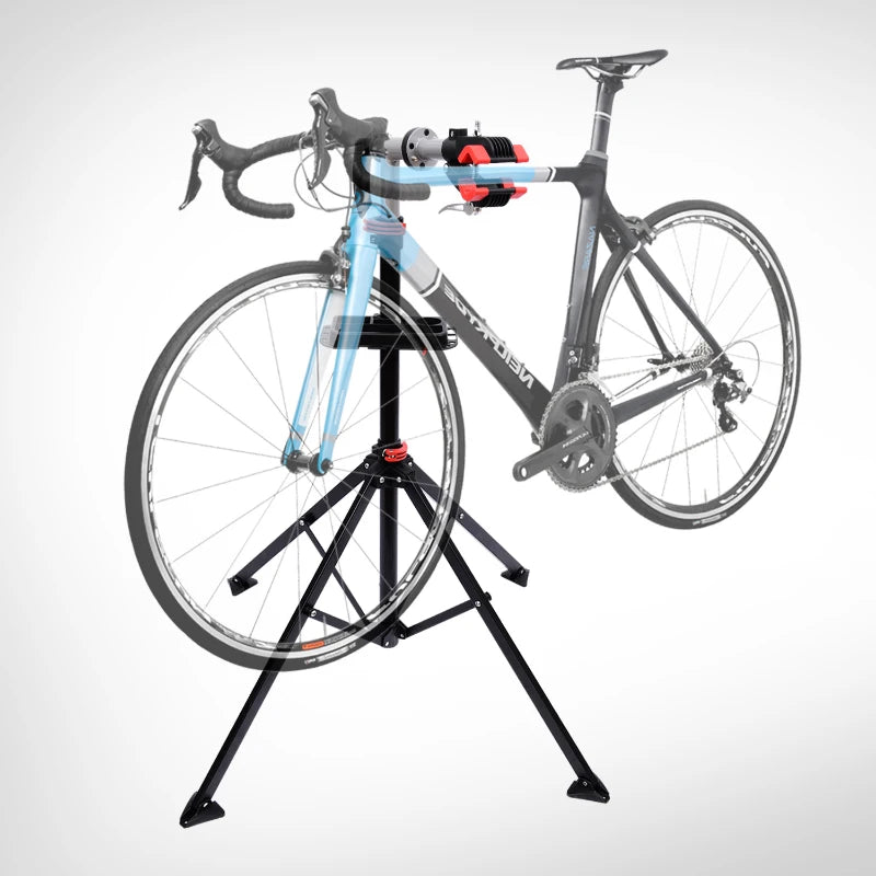 Adjustable Folding Bike Repair Stand for Repair, Maintenance or Display with Tool Tray